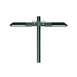 Paaltoparmatuur TYPE NO 0844 2-vlams, kantelbaar IP65, zwart mat dimbaar