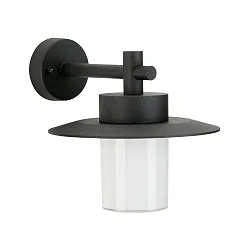 Wandarmatuur voor buitenshuis TYPE NO 1852 down, cilindrisch E27 IP44, zwart mat dimbaar