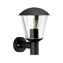 Wandarmatuur voor buitenshuis TYPE NO 1854 slagvast E27 IP54, zwart mat dimbaar