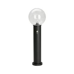 Lichtpaal TYPE NO 2012 rond, met bewegingsmelder E27 IP44, zwart mat dimbaar