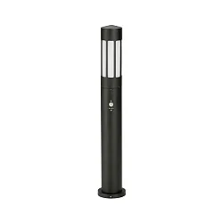 Bollard light Type No. 2249 with motion sensor (Type 2019), IP44, 90cm, E27 QA55 max. 57W, cast alu / opal glass, black