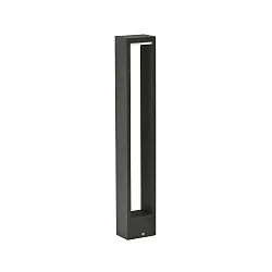 LED Bollard light Type No. 2242, IP54, flat light distributor, height 90cm, 10W 3000K 480lm, cast alu / opal, dimmable, black
