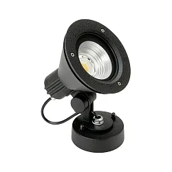 LED Outdoor Wall Spot Type No. 2355, IP54, 16W 3000K 2240lm 30°, rotatable and pivotable, dimmable, cast alu, black matt