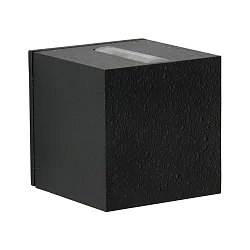 Buitenspot TYPE NO 2371 up down, hoekig IP44, zwart mat 
