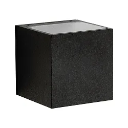 Buitenspot TYPE NO 2372 up down, hoekig IP44, zwart mat 