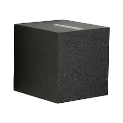 LED Outdoor Wall Spot Type No. 2415 - 2-sided, tight/tight, square, IP44, 230V AC/DC, 13.4W 3000K 1200lm, lens clear, black