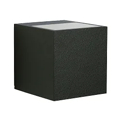 LED Outdoor Wall Spot Type No. 2417 - 2-sided, wide/wide, square, IP44, 230V AC/DC, 13.4W 3000K 1200lm, glass, black