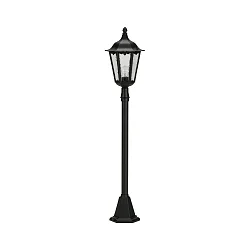 Padverlichting TYPE NO 4142 1-vlams, hoekig E27 IP23, zwart dimbaar