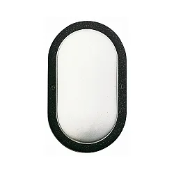 Wand- en plafondarmatuur TYPE NO 6037 E27 IP44, zwart mat dimbaar