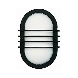 Wand- en plafondarmatuur TYPE NO 6046 E27 IP44, zwart mat dimbaar