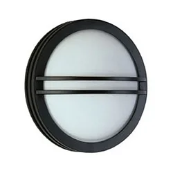 Outdoor Wall and Ceiling luminaire Type No. 6105, IP44, Ø 28cm, E27 QA55 max. 57W, black matt / opal glass