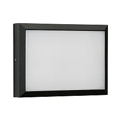 Wand- en plafondarmatuur TYPE NO 6403 lang, dimbaar, slagvast IP54, zwart mat dimbaar