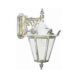 Wandarmatuur voor buitenshuis TYPE NO 1807 down E27 IP23, goud, wit dimbaar