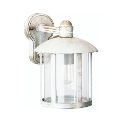 Wandarmatuur voor buitenshuis TYPE NO 1835 down, cilindrisch E27 IP44, goud, wit dimbaar