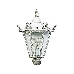 Wandarmatuur voor buitenshuis TYPE NO 3228 halfrond E27 IP23, goud, wit dimbaar