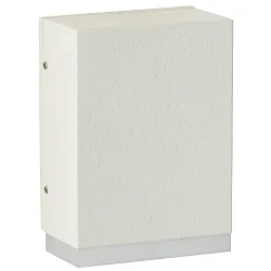 Wandarmatuur voor buitenshuis TYPE NO 0325 down, hoekig, plat IP44, wit 
