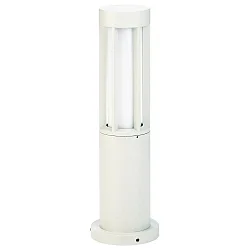 Outdoor Pedestal luminaire Type No. 0507, IP44, height 50cm, E27 max. 20W (LED), cast alu / opal glass, white