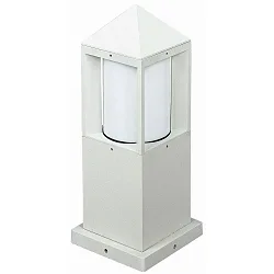 Sokkelarmatuur TYPE NO 0556 hoekig E27 IP44, wit dimbaar