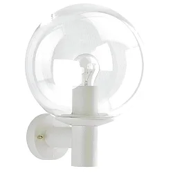 Wandarmatuur voor buitenshuis TYPE NO 0639 up E27 IP44, helder, wit dimbaar