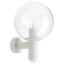 Wandarmatuur voor buitenshuis TYPE NO 0639 up, met bewegingsmelder E27 IP44, wit dimbaar