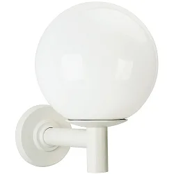 Wandarmatuur voor buitenshuis TYPE NO 0801 groot, rond E27 IP44, wit dimbaar