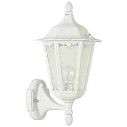 Wandarmatuur voor buitenshuis TYPE NO 1818 up, hoekig E27 IP23, wit mat dimbaar