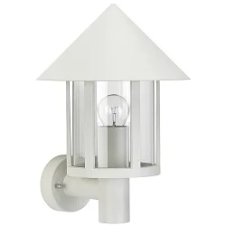 Wandarmatuur voor buitenshuis TYPE NO 1824 rond E27 IP44, wit dimbaar