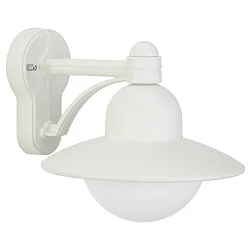 Wandarmatuur voor buitenshuis TYPE NO 1850 down, rond E27 IP44, wit dimbaar