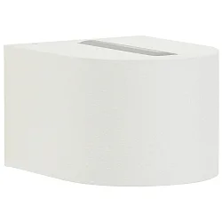 LED Outdoor Wall spot Type No. 2339 - 2-sided, tight/wide, round, IP44, 230V AC/DC, 6W 3000K 660lm, lens clear + glass, white