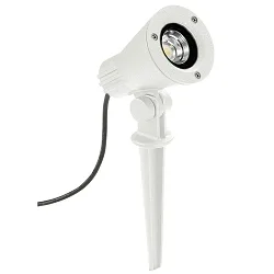 Lamp met grondpen TYPE NO 2354 met stekker, dimbaar, instelbaar IP54, wit mat dimbaar