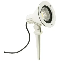 Lamp met grondpen TYPE NO 2356 met stekker, dimbaar, instelbaar IP54, wit mat dimbaar