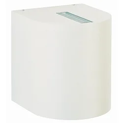 LED Outdoor Wall spot Type No. 2400 - 2-sided, tight/tight, round, IP44, 230V AC/DC, 2x 6.7W 3000K 600lm, lens clear, white