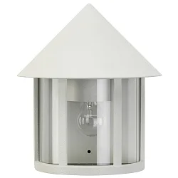 Wandarmatuur voor buitenshuis TYPE NO 3222 halfrond E27 IP44, wit mat dimbaar