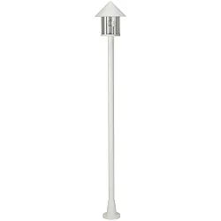 Mast light Country style conical roof modern 1 flame Type No. 4127, 183cm, IP44, E27 QA55, cast alu / acrylic clear, white