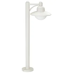 Padverlichting TYPE NO 4150 rond E27 IP44, wit mat dimbaar