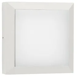 Wand- en plafondarmatuur TYPE NO 6560 klein, vierkant, dimbaar, slagvast IP54, wit mat dimbaar