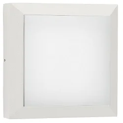 Wand- en plafondarmatuur TYPE NO 6561 vierkant, dimbaar, slagvast, medium IP54, wit mat dimbaar