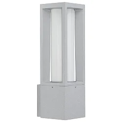 Wandarmatuur voor buitenshuis TYPE NO 0213 up, hoekig E27 IP44, zilver mat dimbaar