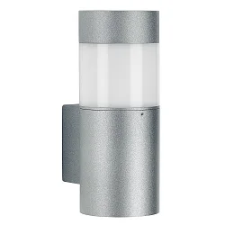 LED Outdoor Wall luminaire Type No. 0274, IP54 IK08, 9W 3000K 1000lm, glass opal, silver matt