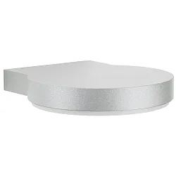 Wandarmatuur voor buitenshuis TYPE NO 0290 down, plat, rond IP44, zilver mat dimbaar