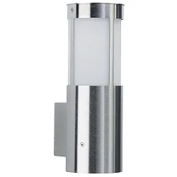 Wandarmatuur voor buitenshuis TYPE NO 0324 cilindrisch E27 IP44, rvs dimbaar