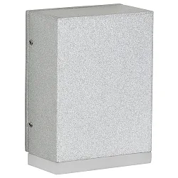 Wandarmatuur voor buitenshuis TYPE NO 0325 down, hoekig, plat IP44, zilver mat 