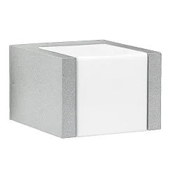 Wandarmatuur voor buitenshuis TYPE NO 0332 lang, dimbaar IP54, zilver mat dimbaar