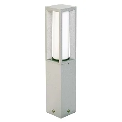 Sokkelarmatuur TYPE NO 0508 hoekig E27 IP44, zilver