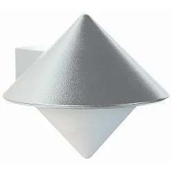 Wandarmatuur voor buitenshuis TYPE NO 0617 E27 IP44, zilver mat dimbaar