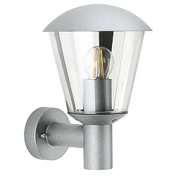 Wandarmatuur voor buitenshuis TYPE NO 1854 slagvast E27 IP54, zilver mat dimbaar