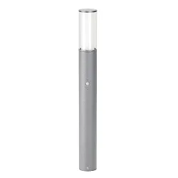 Lichtpaal TYPE NO 2269 cilindrisch, met bewegingsmelder E27 IP44, zilver mat dimbaar