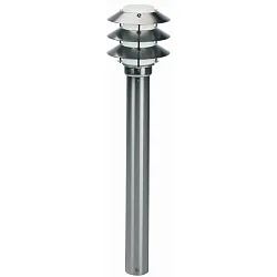 Lichtpaal TYPE NO 2256 3-voudig, met omslag E27 IP44, rvs mat dimbaar