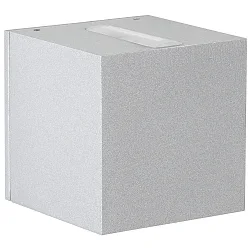 Buitenspot TYPE NO 2370 up down, hoekig IP44, zilver mat 