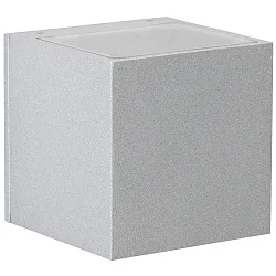 Buitenspot TYPE NO 2372 up down, hoekig IP44, zilver mat 